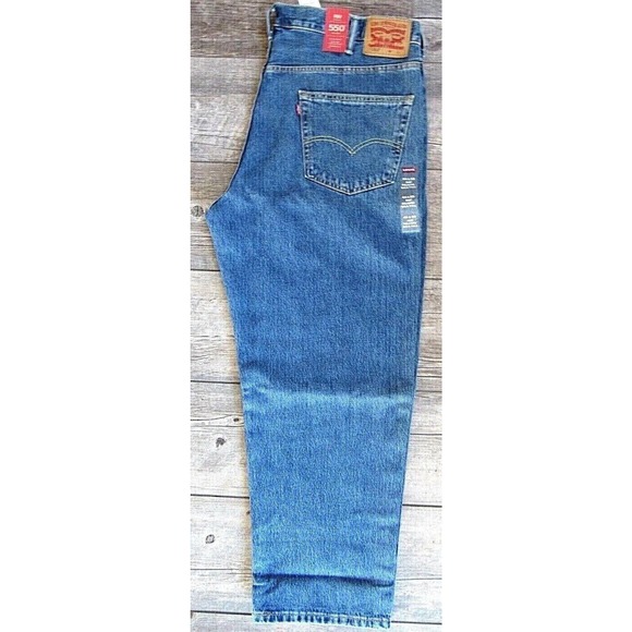 Men's LEVI'S 550 Relaxed Fit Tapered Leg Stonewash Denim Jeans - NEW - Medium